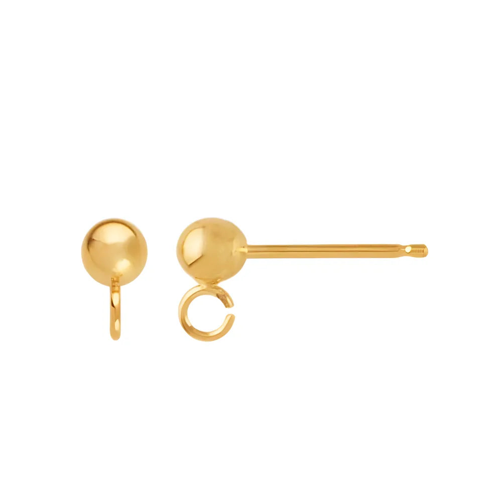 14K Broq Bolita C/ Asa
