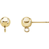 14K Broq Bolita C/ Asa