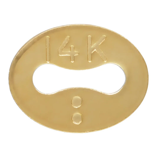 14K Etiqueta P/Cadena