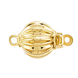 14K Broche Bolita Corrugado
