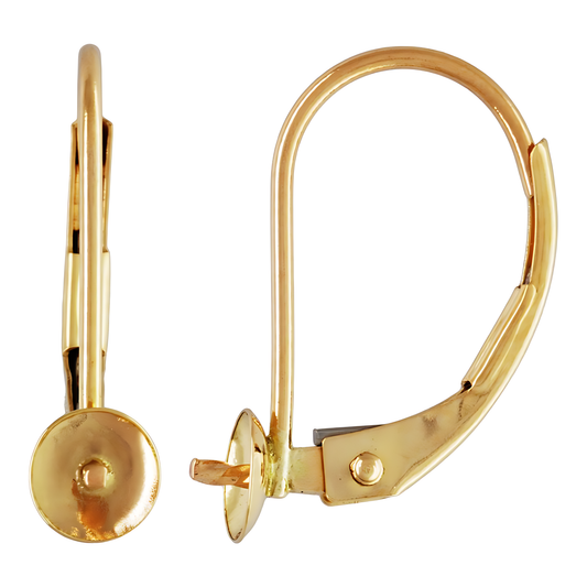 Gf 14K Arete Gancho P/Perla
