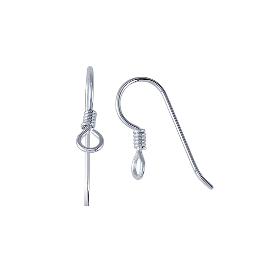 Plata Arete Gancho C/Bol Y Resorte