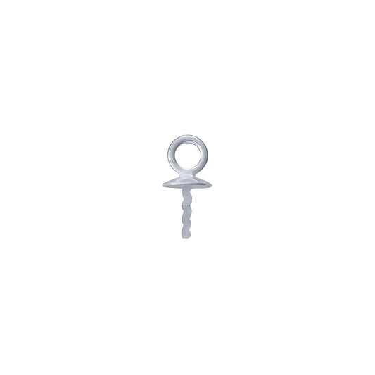 Plata (Ro) Tapa Dije Perla 4 Mm