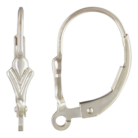 Plata Arete Gancho Flor Liz