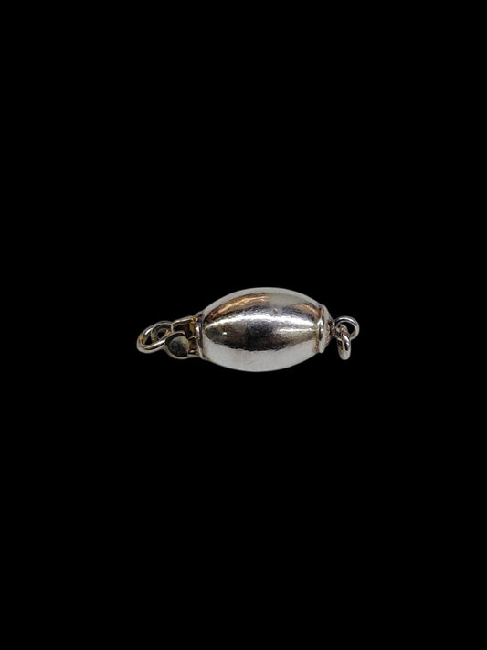 Plata Broche Oval Liso