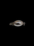 Plata Broche Oval Liso