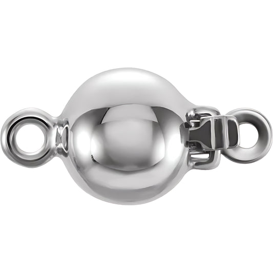 Plata Broche 10 Mm Liso