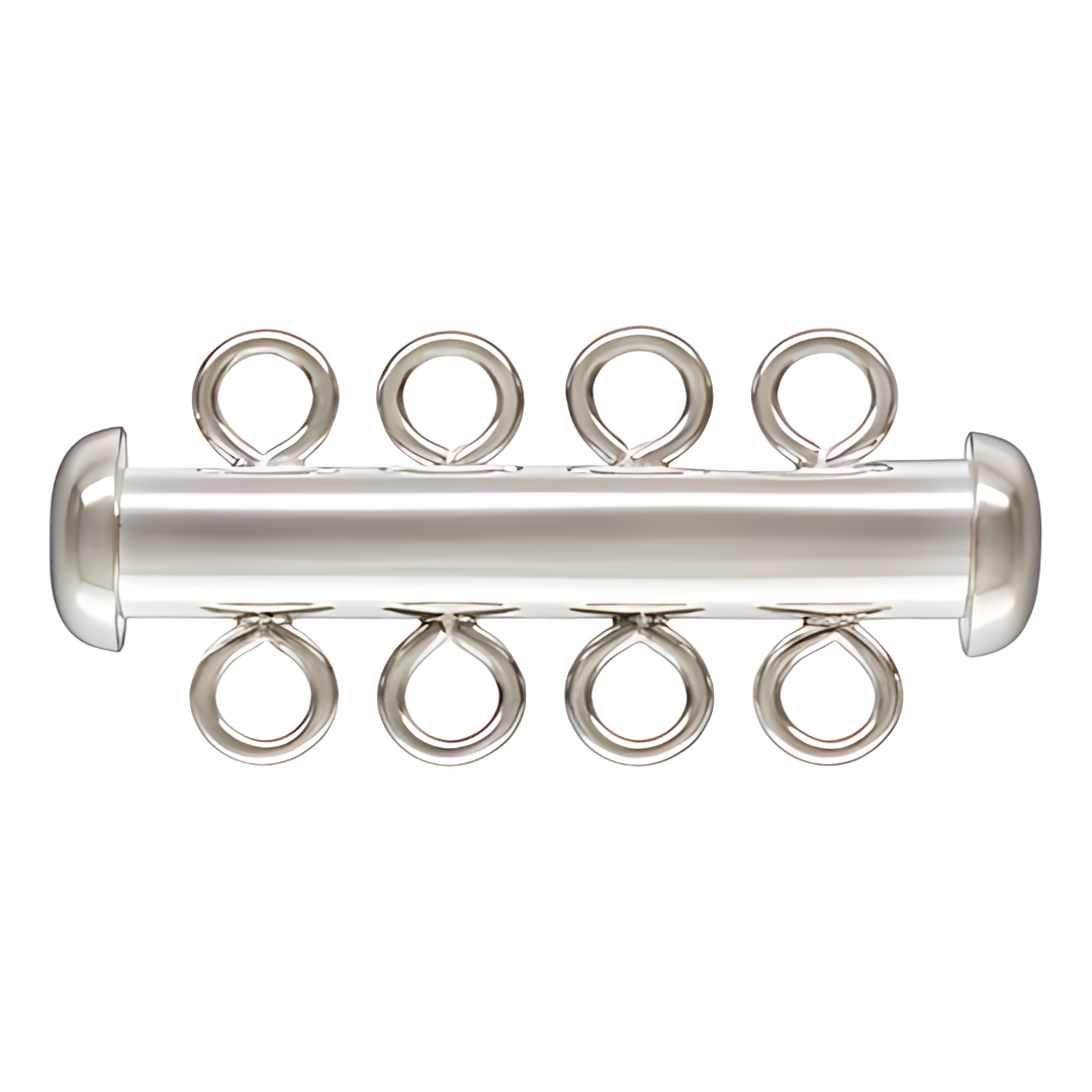 Plata  Broche Tubo 4/H