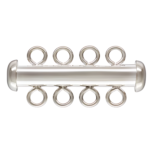Plata  Broche Tubo 4/H