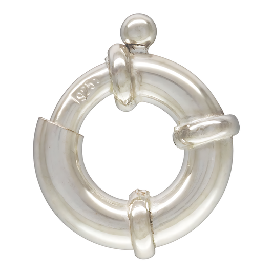 Plata Broche Argolla 12.0 Mm