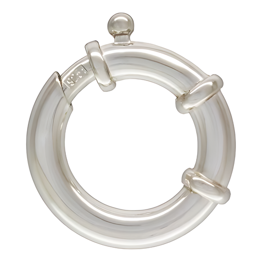 Plata Broche Argolla 14.0 Mm C/Asa
