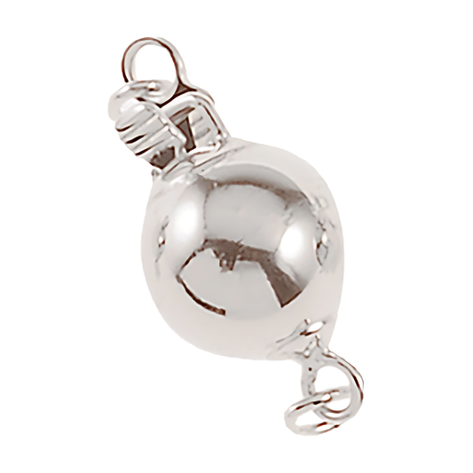 Plata Broche Bola Liso