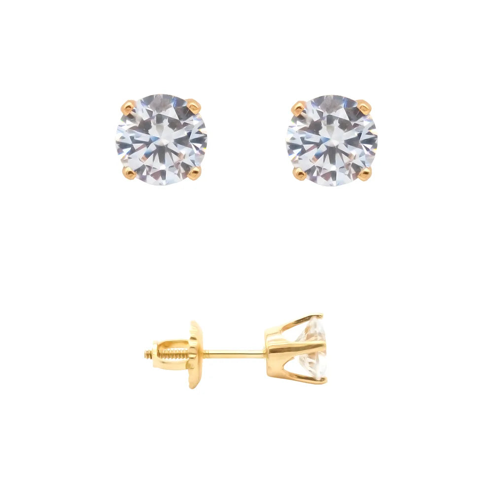 14K Par Broq C/Cuerda C/Cz