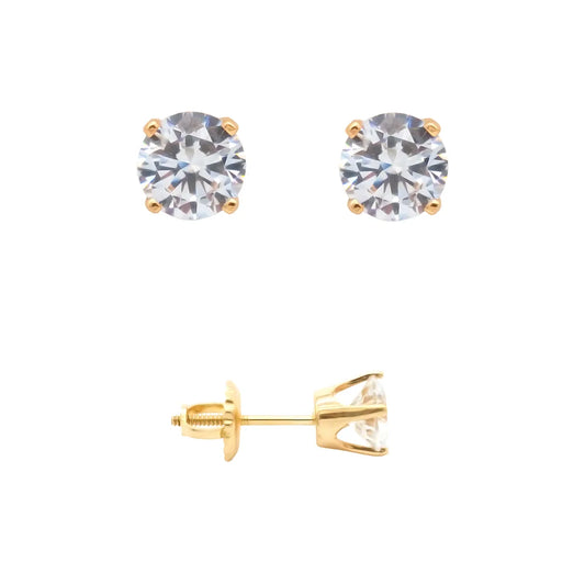 14K Par Broq C/Cuerda C/Cz