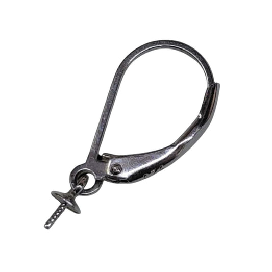 Plata  Arete Gancho C/Perla Colg