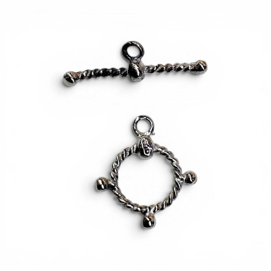 Plata  Broche Aro Y Tubo Chico