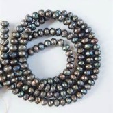 Hilo perla cult botón negra (teñida)