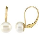 14K ARETES PERLAS BOTON